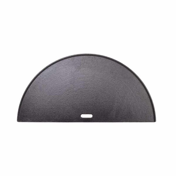 Half moon reversible iron cooking griddle for Big Joe